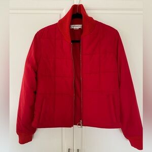 Victoria Beckham Red Quilted Puffer sold out Jacket